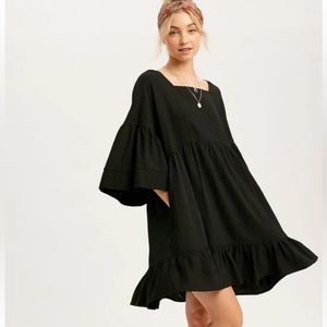 Free People Beach Del Mar Mini Dress in Obsidian Black Size Small